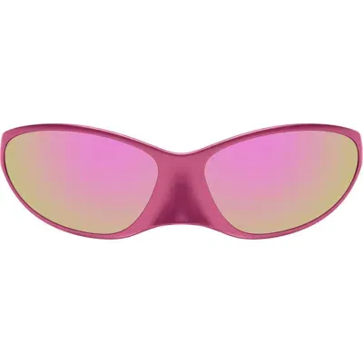 Balenciaga 70mm Gradient Oversize Oval Sunglasses In Pink