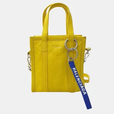 Pre-owned Balenciaga Bazaar Xxs Bag In Yellow