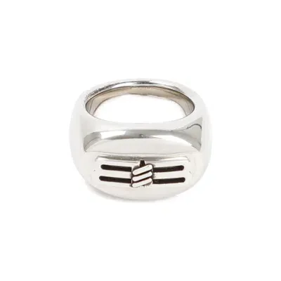 Balenciaga Bb Icon Ring In Silver