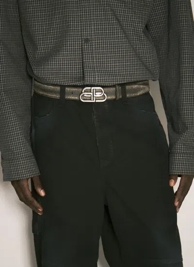 Balenciaga Bb Large Belt In Brown