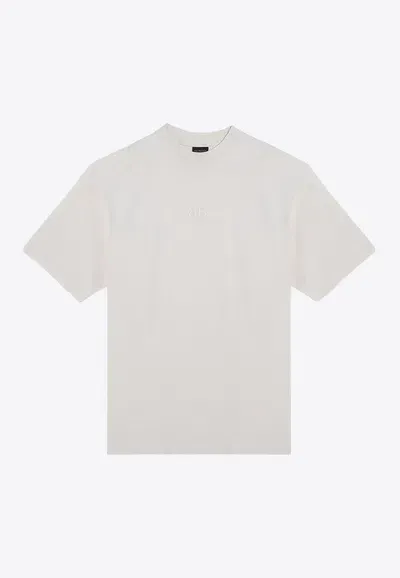 Balenciaga Bb Logo Oversized T-shirt In Ecru