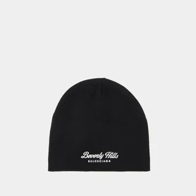 Balenciaga Beverly Hills Beanie In Black