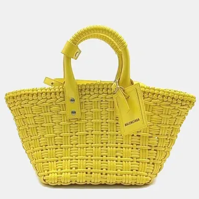 Pre-owned Balenciaga Bistro Basket Xs In Yellow