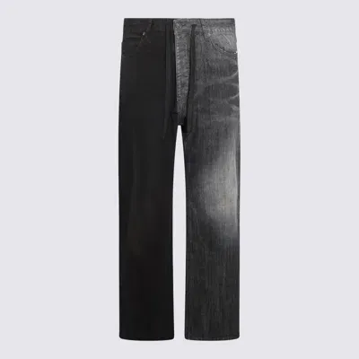 Balenciaga Black And Grey Cotton Jeans