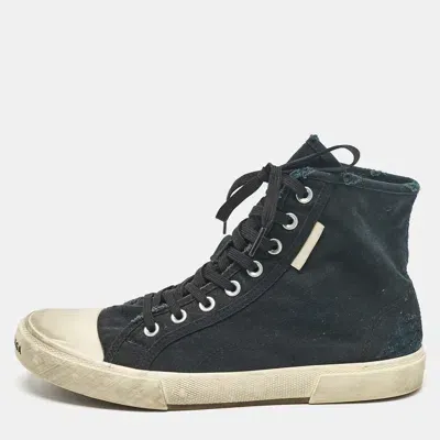 Pre-owned Balenciaga Black Canvas High Top Sneakers Size 43