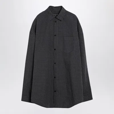 Balenciaga Black Cotton Poplin Outerwear Shirt