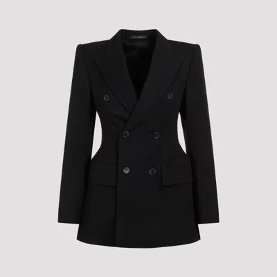 Balenciaga Black Db Hourglass Wool Jacket