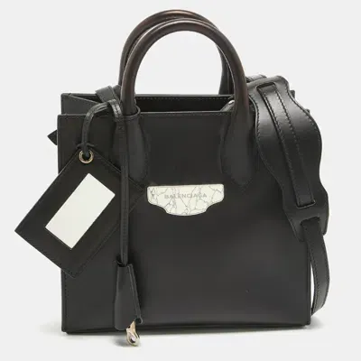 Pre-owned Balenciaga Black Leather Mini All Afternoon Tote