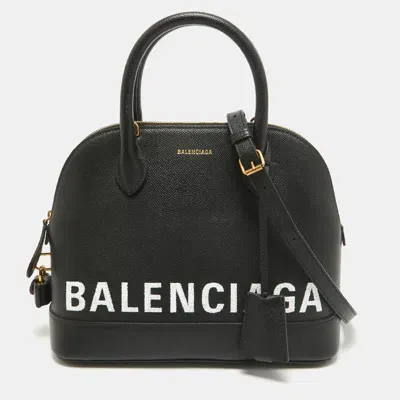 Pre-owned Balenciaga Black Leather Small Ville Bag