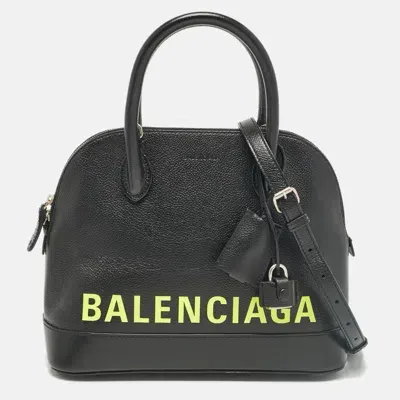 Pre-owned Balenciaga Black Leather Small Ville Bag