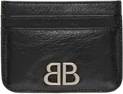 Balenciaga Black Monaco Card Holder In 1000 Black