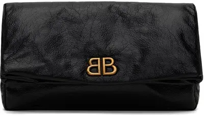 Balenciaga Monaco Clutch In Black