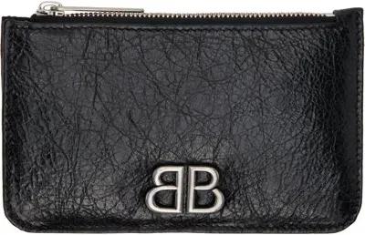 Balenciaga Black Monaco Long Coin & Card Holder