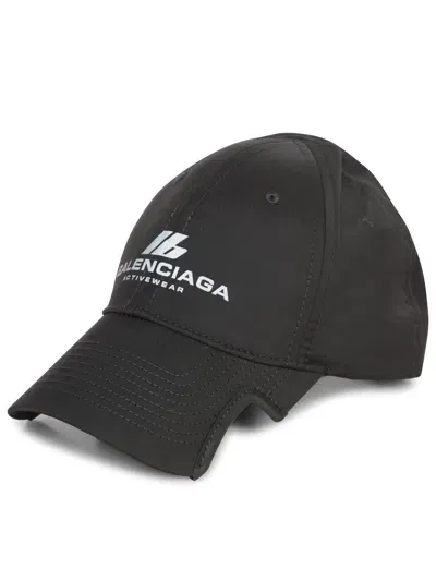 Balenciaga Baseball Cap In Black