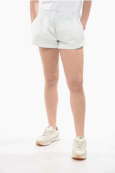 Balenciaga Brushed Cotton Shorts With Elastic Waistband In White