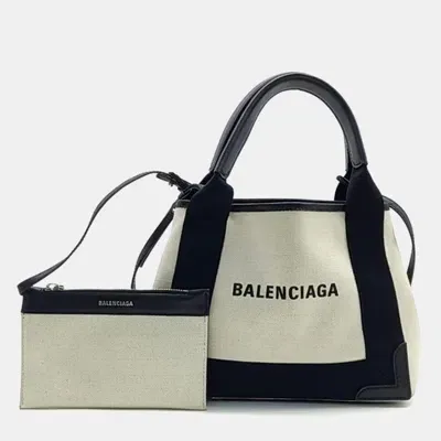 Pre-owned Balenciaga Cabas Bag Xs In Beige