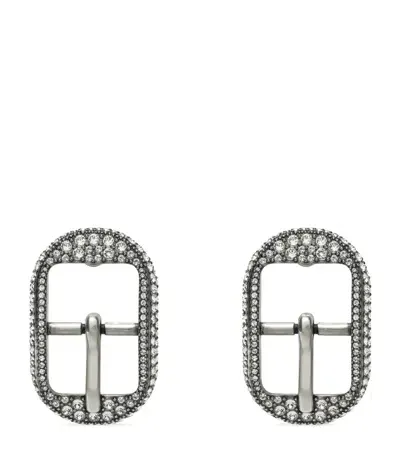 Balenciaga Cagole Buckle M Earrings In Metallic