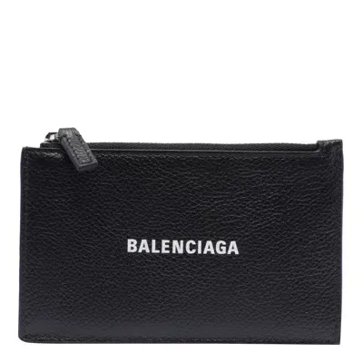 Balenciaga Cash Long Coin And Card Holder In Black