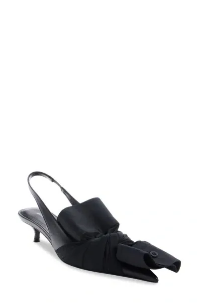 Balenciaga Chemise Pointed Toe Slingback Pump In Black