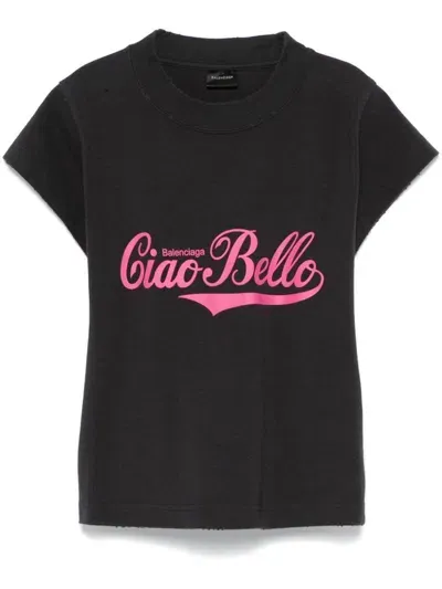 Balenciaga Ciao Bello T-shirt In Black