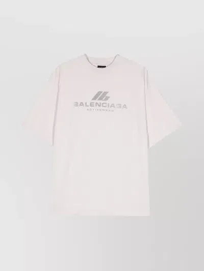 Balenciaga Crew Neck Oversized Fit Unisex T-shirt In Grey