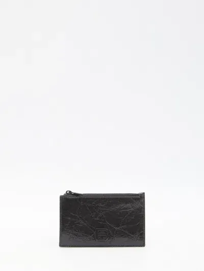 Balenciaga Crush Cardholder In Black