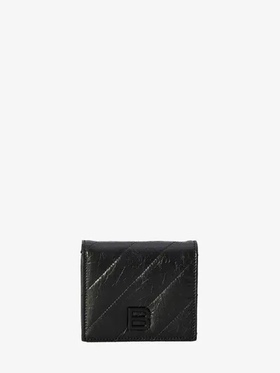 Balenciaga Crush Wallet In Black