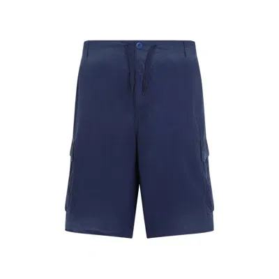 Balenciaga Drawstring Cargo Shorts In Blue