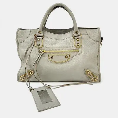 Pre-owned Balenciaga Edge Motor City Bag In Grey