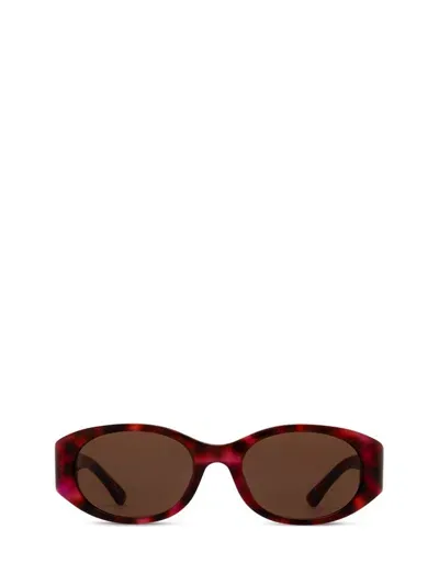 Balenciaga Eyewear Oval Frame Sunglasses In Multi