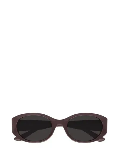 Balenciaga Eyewear Oval Frame Sunglasses In Purple