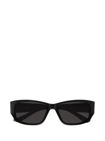 Balenciaga Eyewear Rectangle Frame Sunglasses In Black