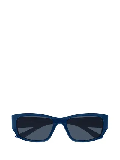 Balenciaga Eyewear Rectangle Frame Sunglasses In Blue