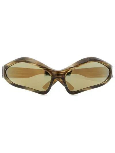 Balenciaga Fennec Sunglasses In 2681 Horn Mirror Bronze