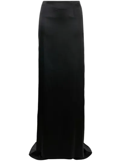 Balenciaga Black High Waist Maxi Skirt