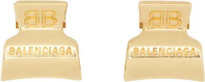 Balenciaga Gold Holli Bb Xs Hair Clip Set