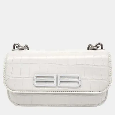 Pre-owned Balenciaga Gossip Xs Bag In White