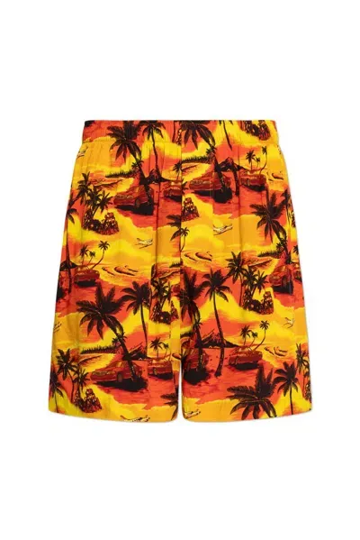 Balenciaga Tropical-print Shorts In Multicolor