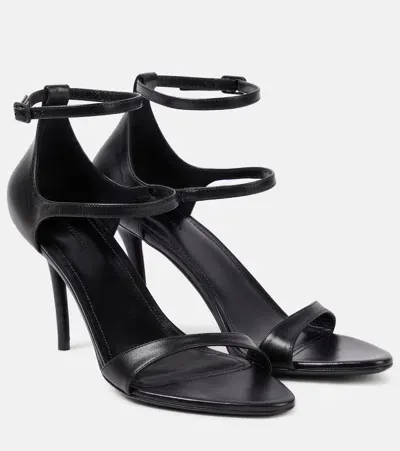 Balenciaga Honey Leather Sandals In Black