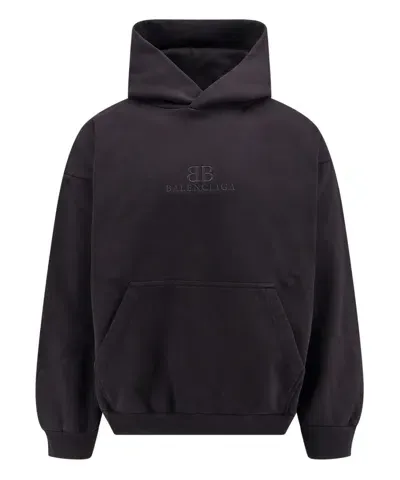 Balenciaga Hoodie In Black