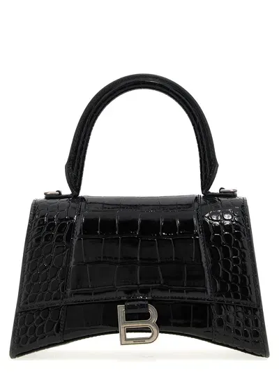 Balenciaga 'hourglass S' Handbag In Black