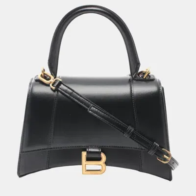 Pre-owned Balenciaga Hourglass Small Leather Black Handbag