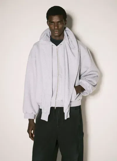 Balenciaga Incognito Hooded Sweatshirt In Grey