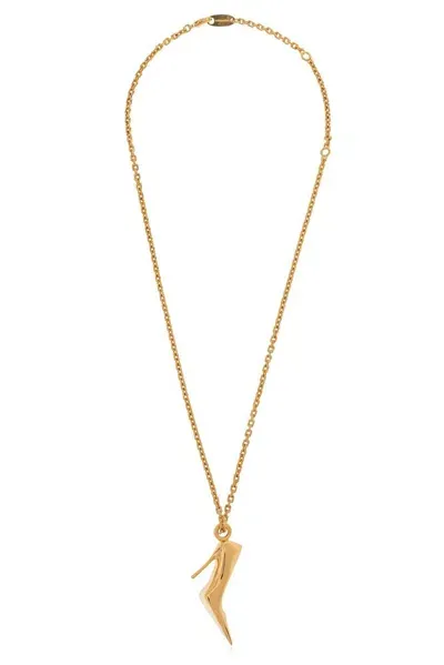 Balenciaga Keyholder Thin Honey Necklace In Gold