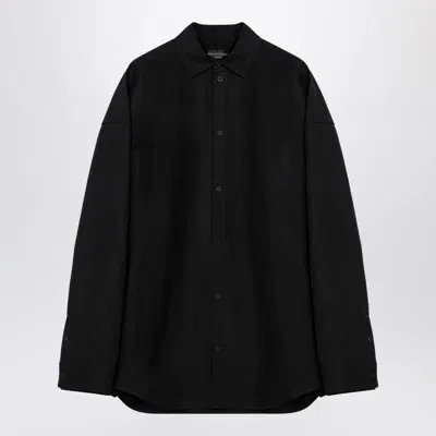 Balenciaga Large Fit Outerwear Shirt In Black