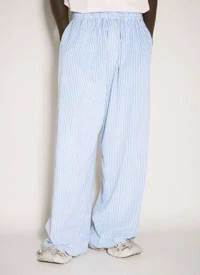 Balenciaga Large Pyjama Pants In Blue