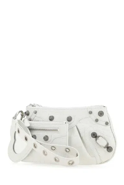 Balenciaga Le Cagole Mini Clutch Bag In White