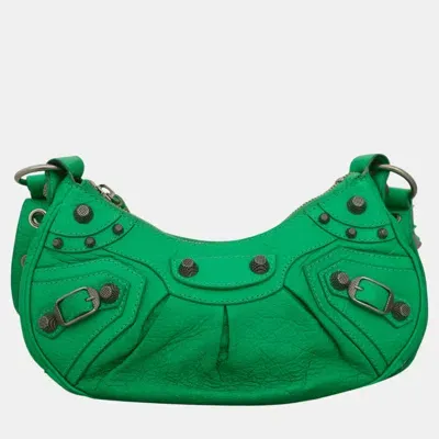 Pre-owned Balenciaga Le Cagole Xs Bag In Green