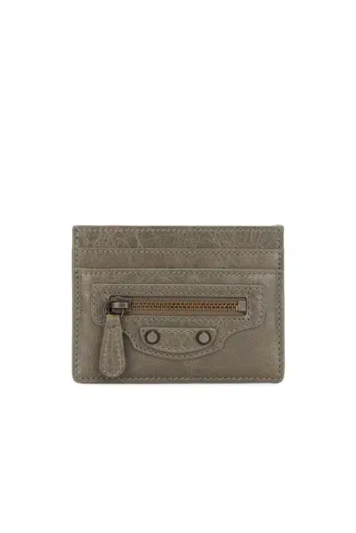 Balenciaga Le City Card Holder In Army Green