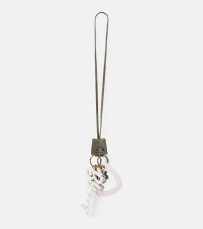 Balenciaga Le City Leather Bag Charm In Pink